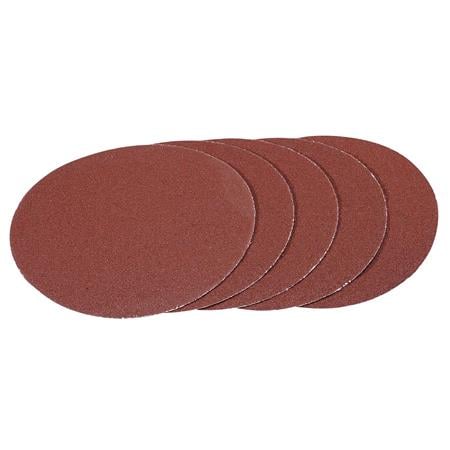 Draper 93388 Hook and Loop Aluminium Oxide Sanding Discs, 180mm, 60 Grit (Pack of 5)