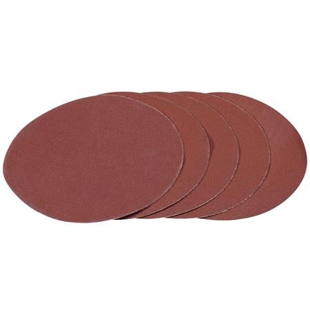 Draper 93427 Hook and Loop Aluminium Oxide Sanding Discs, 180mm, 120 Grit (Pack of 5)