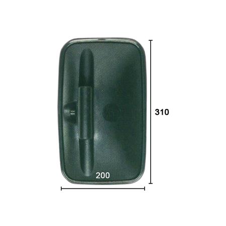 Left / Right Wing Mirror Glass (heated, 24V, only fits 18mm diameter mount bar) and housing for Nissan CABSTAR 2006 2011