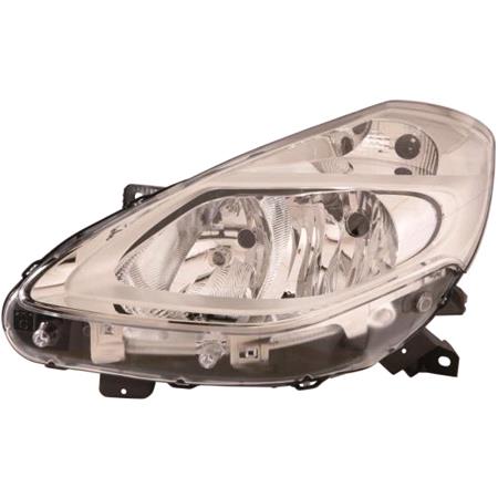 Left Headlamp (With Chrome Bezel, Takes H7/H7 Bulbs, Supplied Without Motor) for Renault CLIO Grandtour 2009 on
