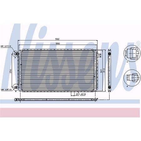 Nissens Condenser, air conditioning