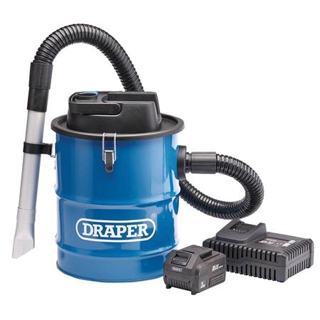 Draper 95170 D20 20V Ash Vacuum Cleaner With 1 x 3.0Ah Battery And Fast Charger