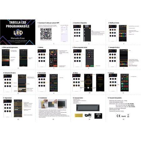 Smart LED Settable Panel   512 Led   70x173 mm