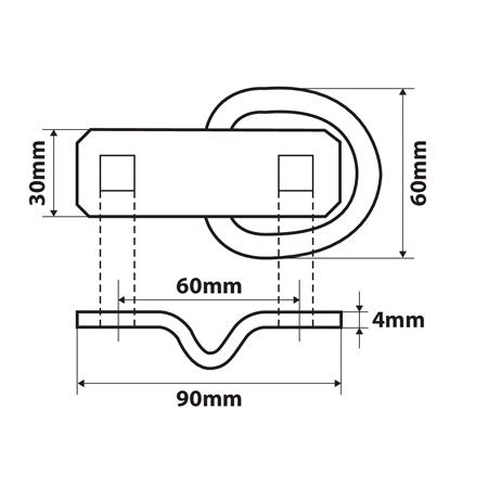 G 3 Forged Cargo D ring Anchor   Pack of 2