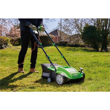 Draper 97921 230V 2 in 1 Lawn Aerator and Scarifier, 320mm, 1500W