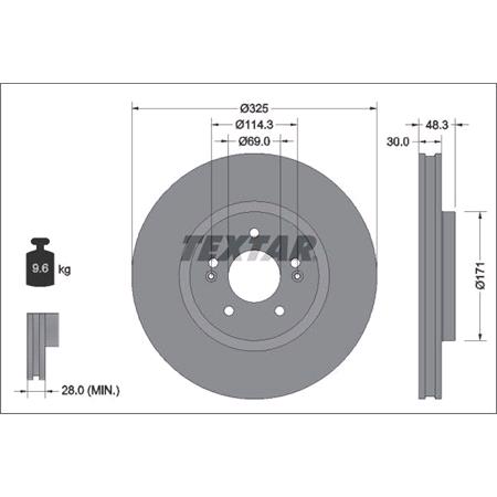 Textar Brake Discs (pair) 92337103