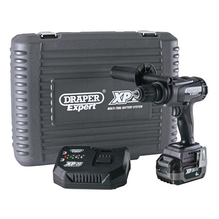 Draper 98965 XP20 20V Brushless Combi Drill (135Nm) with 1 x 4Ah Batteries and Fast Charger