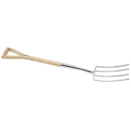 Stainless Steel Digging Fork with Ash Handle