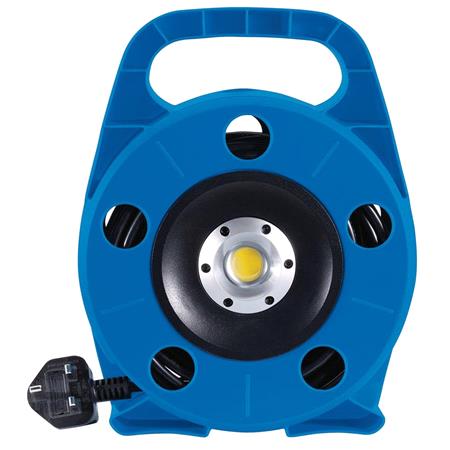 Draper 99294 230V 2 Way Cable Reel with LED Work Light, 10m