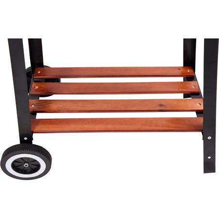 CHARCOAL GRILL WITH SHELF, 48X28CM