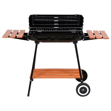 Lund Charcoal Grill With Shelves   53 x 33cm