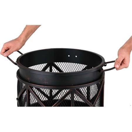 Lund Garden Steel Fire Basket   42cm