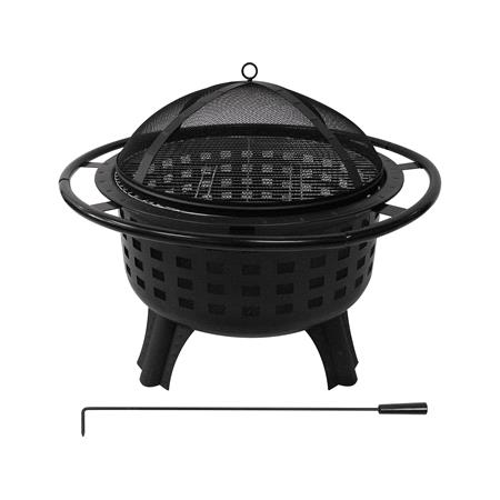 STEEL FIRE PIT WITH GRILL 57CM