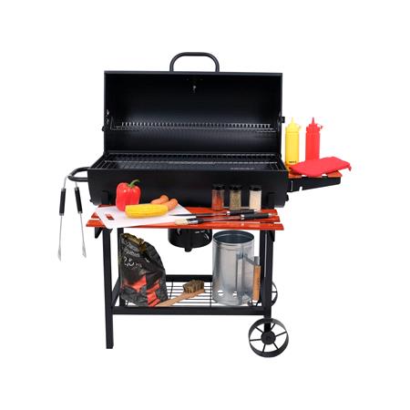 CHARCOAL GRILL WITH LID GRATE 71X34,5CM
