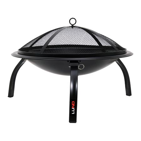 STEEL FIRE PIT WITH FOLDING LEGS 56X39CM