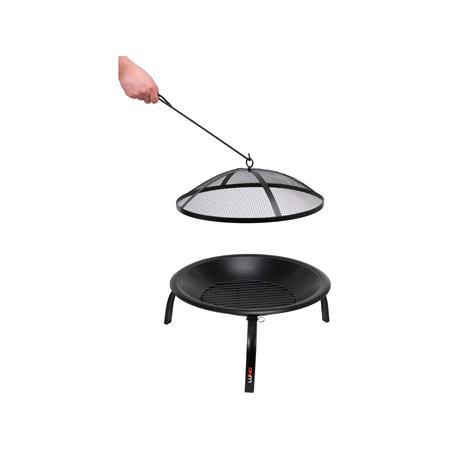 STEEL FIRE PIT WITH FOLDING LEGS 56X39CM