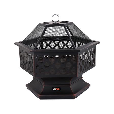 DECORATIVE STEEL FIRE PIT 70X60X63CM