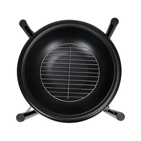 STEEL FIRE PIT W/ LOG STORE 58X58CMX55CM