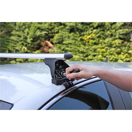 Nordrive Alumia silver aluminium aero  Roof Bars for Volvo V60 2010 Onwards, Without Roof Rails