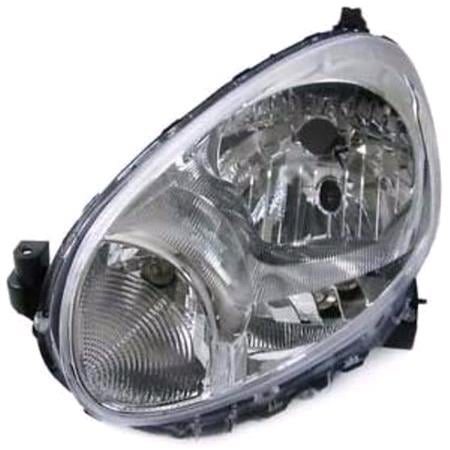 Left Headlamp (Single Reflector, Halogen, Takes H4 Bulb, Supplied Without Motor, Original Equipment) for Nissan MICRA IV 2011 2013