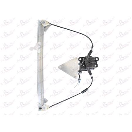 Front Right Electric Window Regulator (with motor) for Citroen ZX (N), 1991 1997, 2 Door Models, WITHOUT One Touch/Antipinch, motor has 2 pins/wires