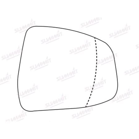 Right Stick On Wing Mirror Glass for FORD MONDEO IV, 2007 2014