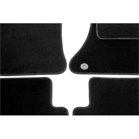 Tailored Car Floor Mats in Black for Audi A4 Avant 2008 2015   2 Clip Version   Clips In Drivers Only