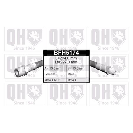 Quinton Hazell Rear Left Brake Hose   BFH5174