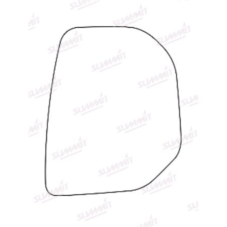 Right Stick On Wing Mirror Glass for Peugeot PARTNER van 2008 2012
