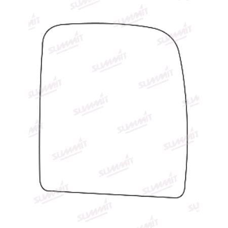 Right Stick On Wing Mirror Glass (upper glass) for Fiat SCUDO, 2007 Onwards