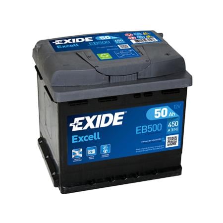Exide EB500 Excell Battery 079 3 Year Guarantee