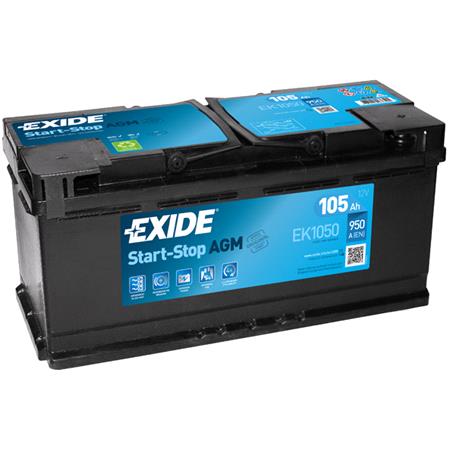 Exide EK1050 AGM Stop Start Battery 020 3 Year Guarantee