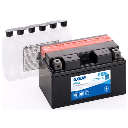 Exide ETZ10BS Dry AGM Motorcycle Battery 1 Year Warranty
