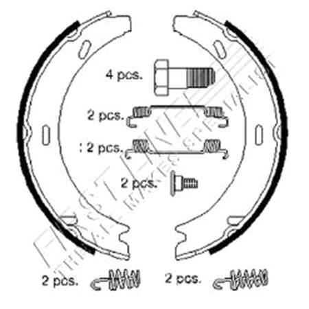 First Line Brake Shoe Set, Parking Brake