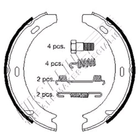 First Line Brake Shoe Set, Parking Brake