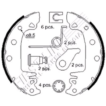 First Line Brake Shoe Set