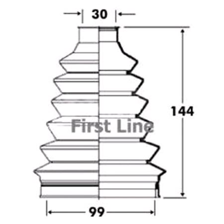 Firstline Front Outer Drive Shaft Bellow Kit   FCB6084