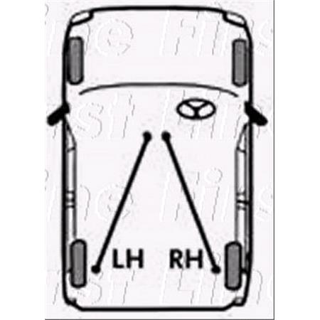 Firstline Rear Left Brake Cable   FKB3475