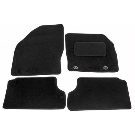 Tailored Car Floor Mats in Black for Ford Focus II 2004 2011   No Clips Required