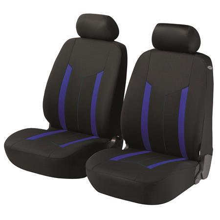 Walser Basic Zipp It Hastings Front Car Seat Covers   Black and Blue For Audi TT 2006 2014