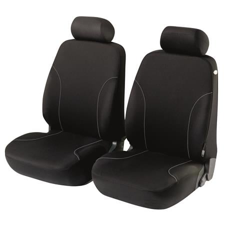 Walser Basic Zipp It Allessandro Front Car Seat Covers   Black For Peugeot 207 CC  2007 2012