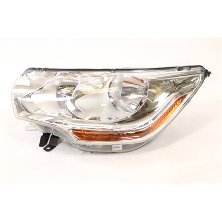 Left Headlamp (With Clear Indicator, Halogen, Takes H7 / H1 Bulbs, Supplied With Motor, Original Equipment) for Citroen C4 Picasso 2011 on