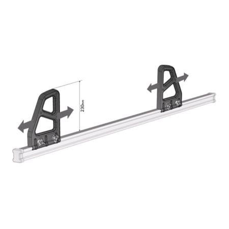 Pair Of Load Stops For NorDrive Black Steel Roof Bars   23 cm