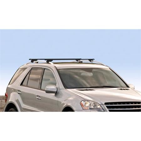 Nordrive Quadra black steel square Roof Bars for Volvo XC 90 2002 2014 With Raised Roof Rails