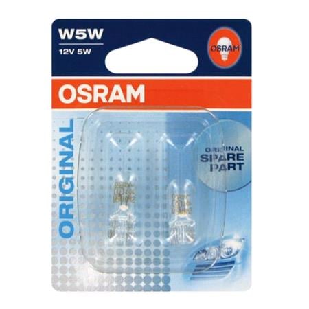 Osram Original W5W 12V Bulb    Twin Pack for Fiat IDEA, 2003 2011