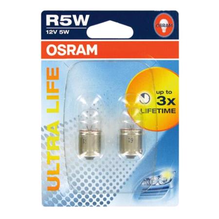 Osram ultra Life R5W 12V Bulb    Twin Pack