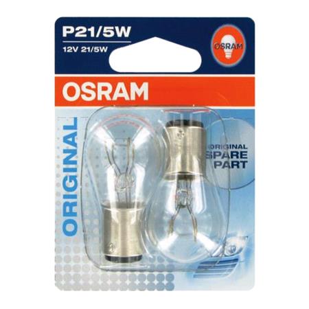 Osram Original P21 5W 12V Bulb    Twin Pack