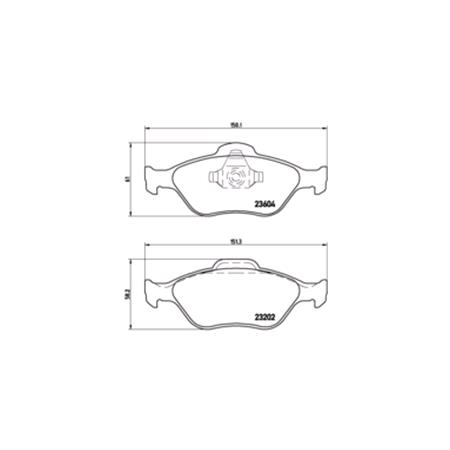 Brembo Front Brake Pads (Full set for Front Axle)   P24055