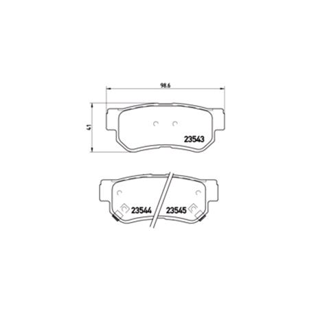 Brembo Rear Brake Pads (Full set for Rear Axle)   P30014