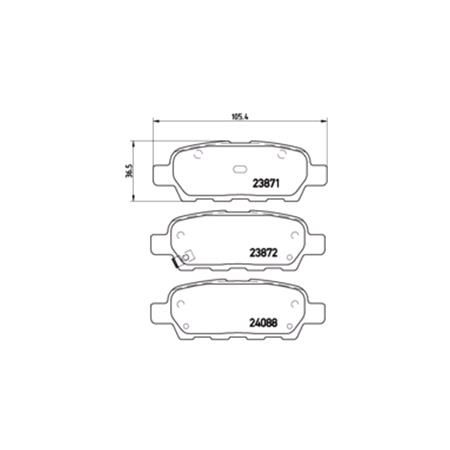 Brembo Rear Brake Pads (Full set for Rear Axle)   P56046